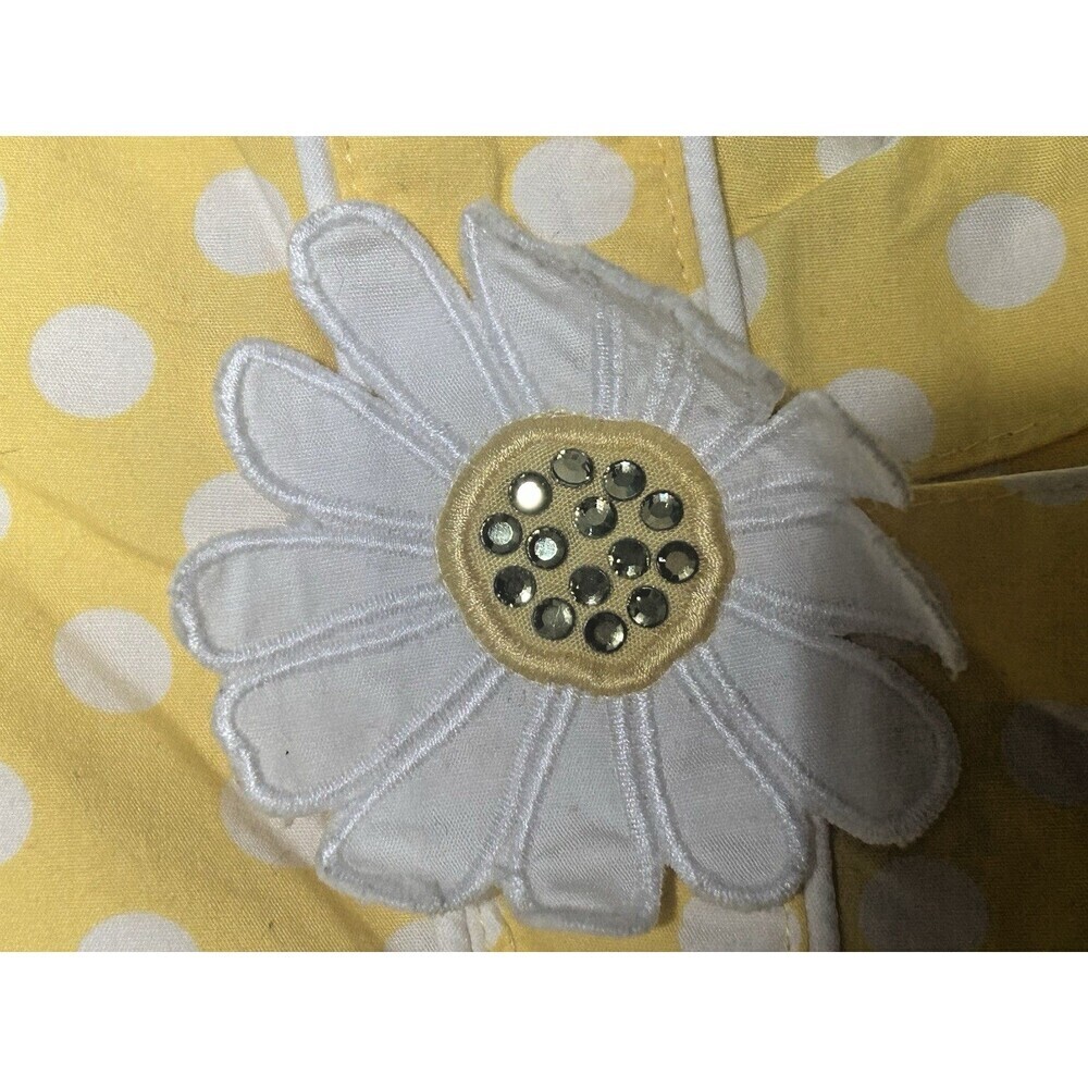 Gymboree Girls Yellow & White Daisy Dot Pleated Tank  Size 10 - Picture 4 of 4